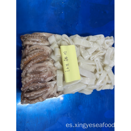 Anillos de calamares congelados y tentáculos illex coindetiii